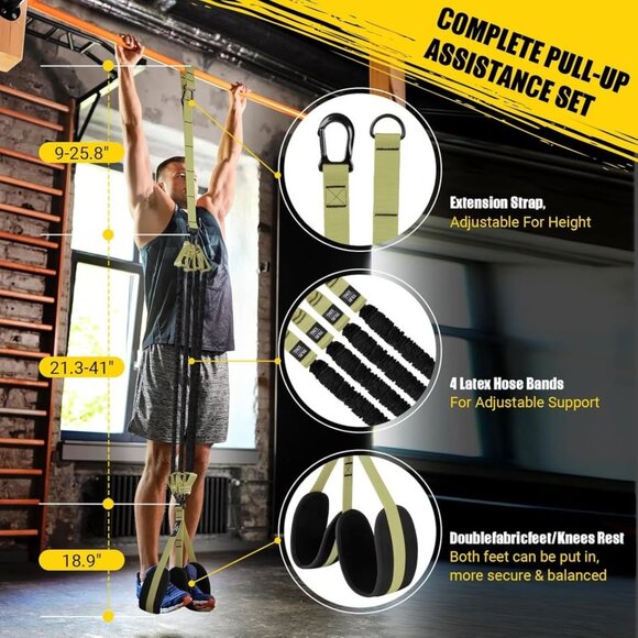 Heavy-Duty Pull Up Resistance Bands with Adjustable Resistance - Picture 4 of 7